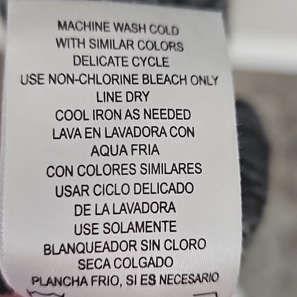 Nina Leonard Marled Gray Black Tunic Swing Dress With Pockets Sz M - Picture 10 of 10